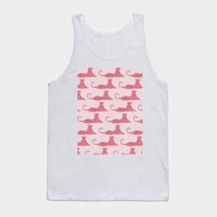 Pink Preppy Tiger Maximalist Y2k Design Tank Top